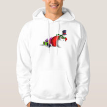 Fed Up Frosty Men's Basic Hooded Sweatshirt