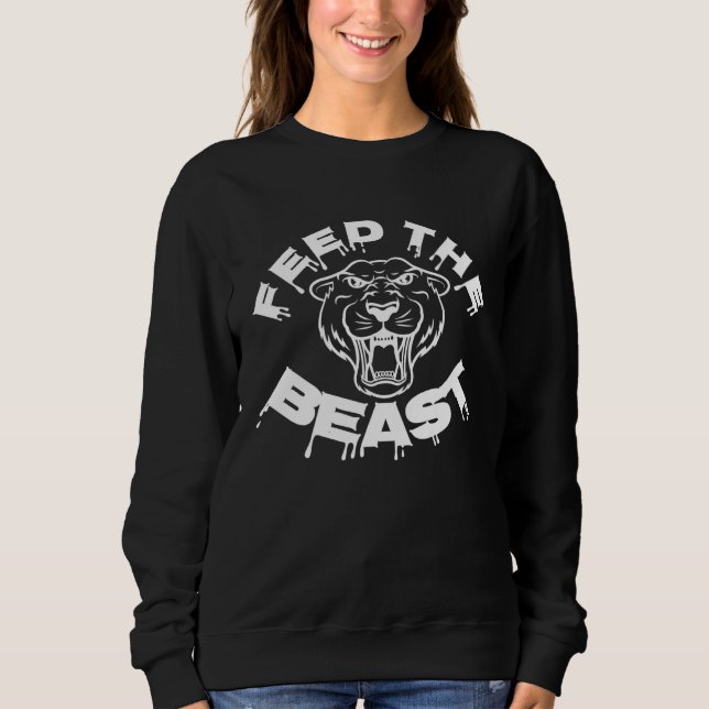 Moletom Feed Beast Lion Tiger Roaring Inspiration (Frente)