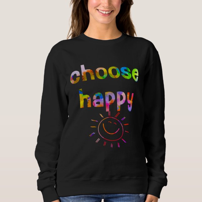 Moletom Feel Good  Choose Happiness Family Friend  V2Dk (Frente)