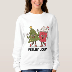 Moletom Feelin Jolly Christmas Tree Coffee Lover Winter