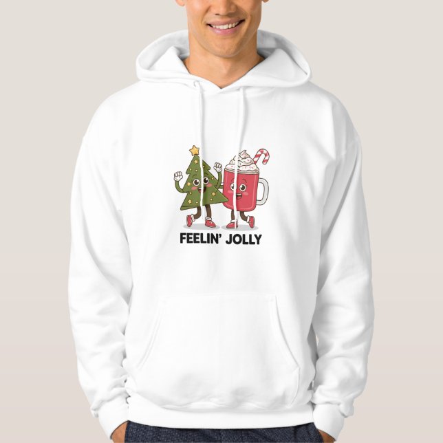 Moletom Feelin Jolly Christmas Tree Coffee Lover Winter (Frente)