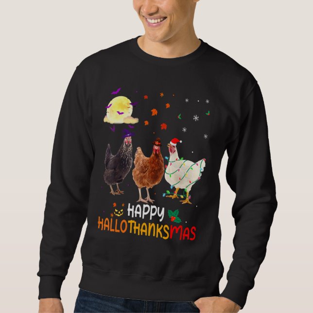 Moletom Feira de frango e Feliz Hallot de Natal (Frente)