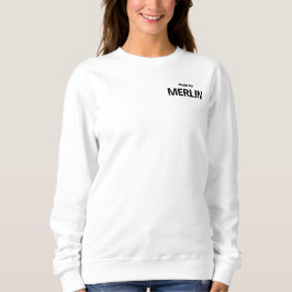 Moletom Feita por Merlin White Sweatshirt Crewneck