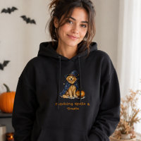 Feitiços de Bruxo do Cão de Água Cute de Halloween