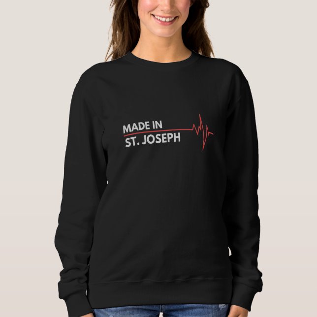Moletom Feito em St. Joseph Missouri Local de Nascimento C (Frente)