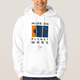 Moletom Feito no Planeta Marte Hoodie com Bandeira Marcian