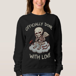 Moletom Feito Oficialmente Com Design de Cupido Esqueleto