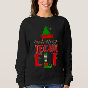 Moletom Felicidade da Família de Combinação de Techie Elf