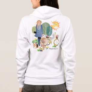 Moletom FELICIDADE É Chow Corgi - White BACK & FROT art