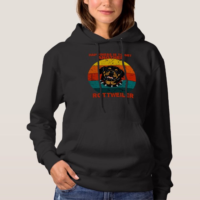 Moletom Felicidade É Conseguir Outro Rottweiler Rottweiler (Frente)