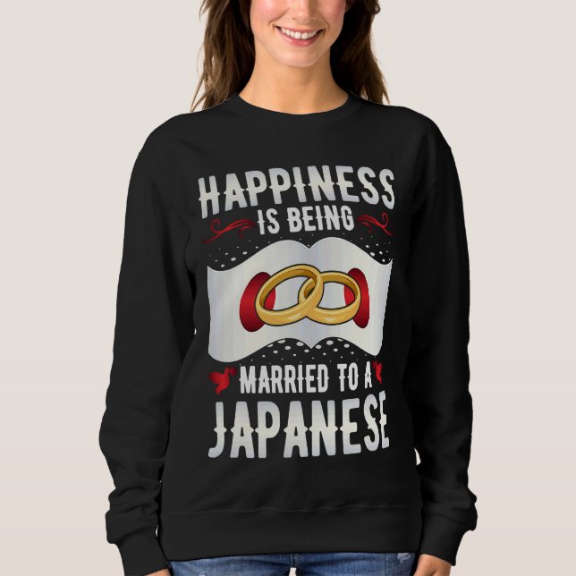 Moletom Felicidade é estar casado com uma esposa japonesa (Frente)