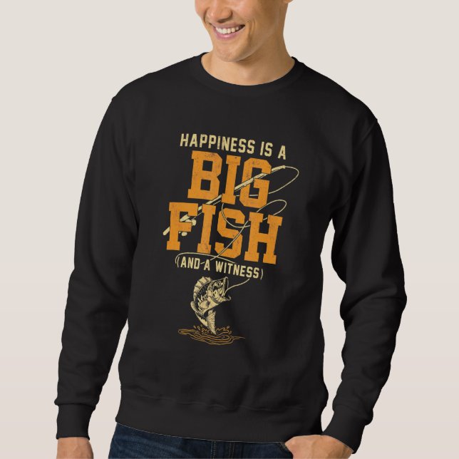 Moletom Felicidade É Um Peixe Grande E Uma Testemunha (Frente)