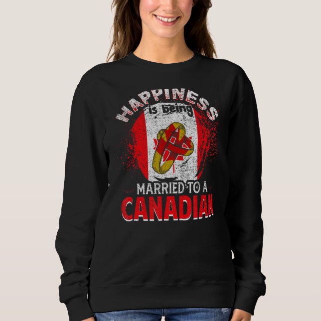 Moletom Felicidade Está Sendo Casada Com Uma Marcha Canadi (Frente)