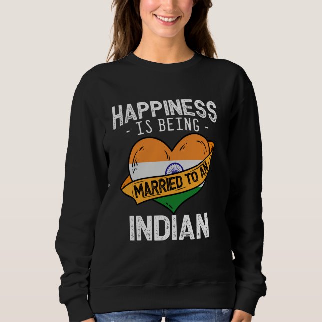 Moletom Felicidade Está Sendo Casada Com Uma Mulher Indian (Frente)