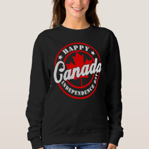 Moletom Felicidade no Dia do Canadá Feliz Cartaz no Dia do