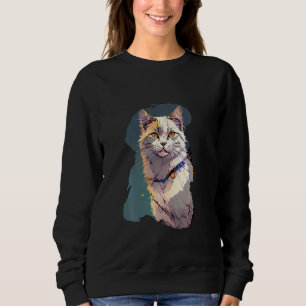 Moletom Felino Elegante O Gato Persa Manga Longa 1