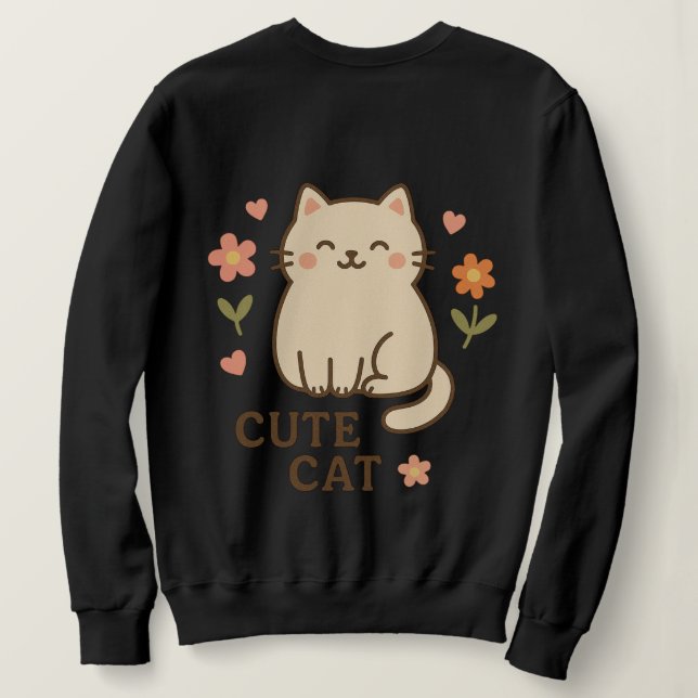 Moletom Felino em Flor (Verso do Design)