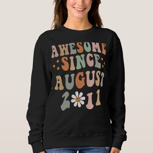 Moletom Feliz Aniversário De 11 desde agosto (Frente)