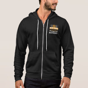 Moletom Feliz aniversário de Hoodie, Dourada e negra