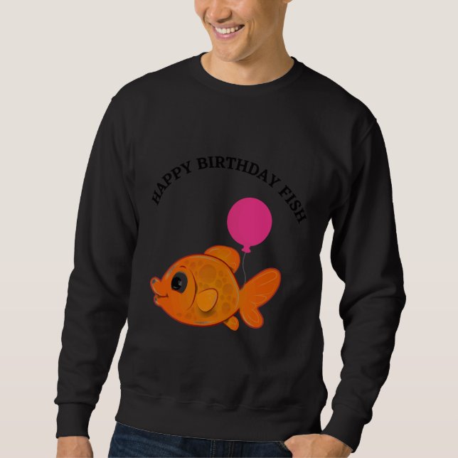 Moletom Feliz aniversário de peixe (Frente)