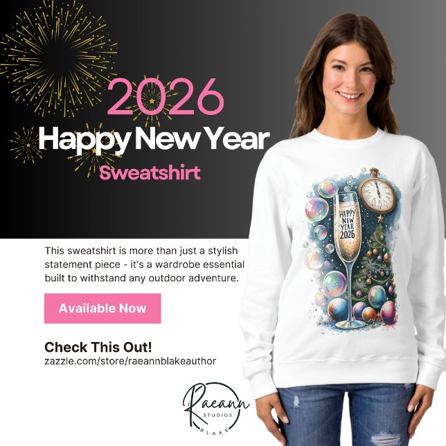 Moletom Feliz ano novo 2026 Sweatshirt básica (Criador carregado)