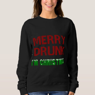 Moletom Feliz Bebado Eu sou o Bebendo de Natal Vinho Natal