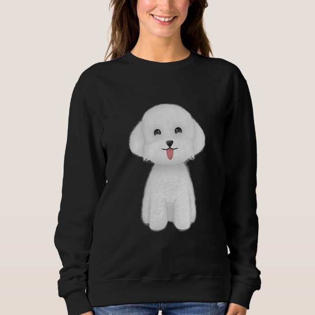 Moletom Feliz Cachorro Branco (Frente)