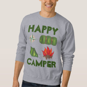 Moletom Feliz Camper Camper Camper Entusiasta Tent Compass