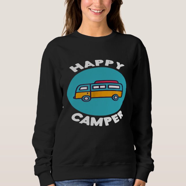 Moletom Feliz Camper Camper Van Life Camping Life (Frente)