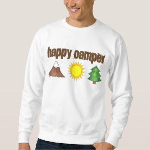 Moletom Feliz Camper Mountain Tree Sun Acampando