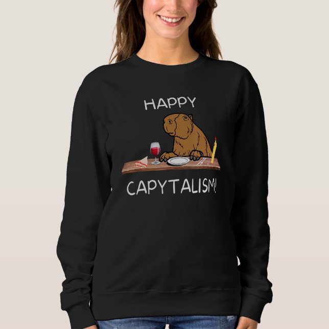 Moletom Feliz Capitalismo Capybara Big Rodent (Frente)
