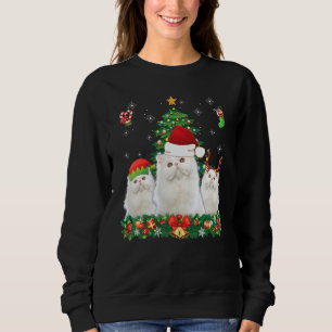 Moletom Feliz Catmas Papais noeis persas Elf Reindeer Cris
