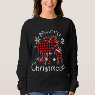 Moletom Feliz Christmoose Moose Buffalo Red Xadrez Christm