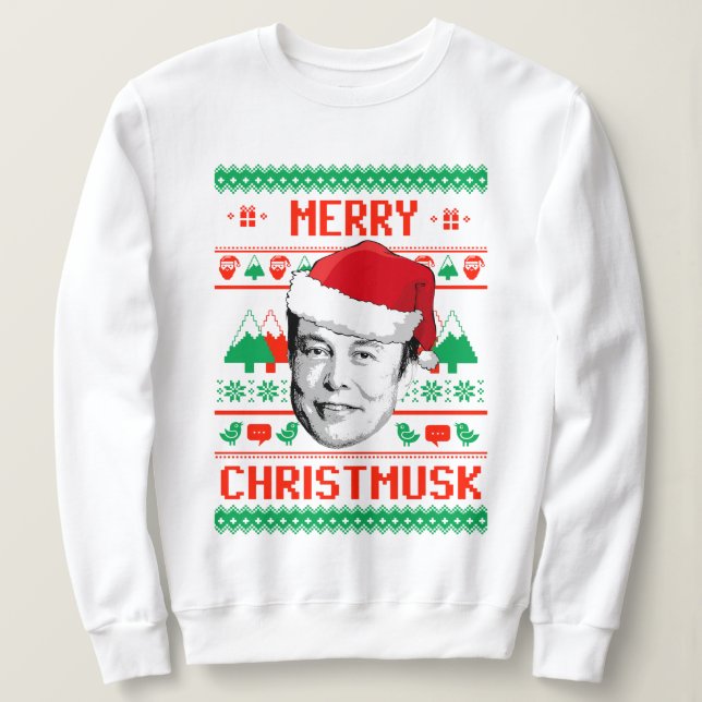 Moletom Feliz Christmusk UGLY CHRISTMAS SWEATER (Frente do Design)