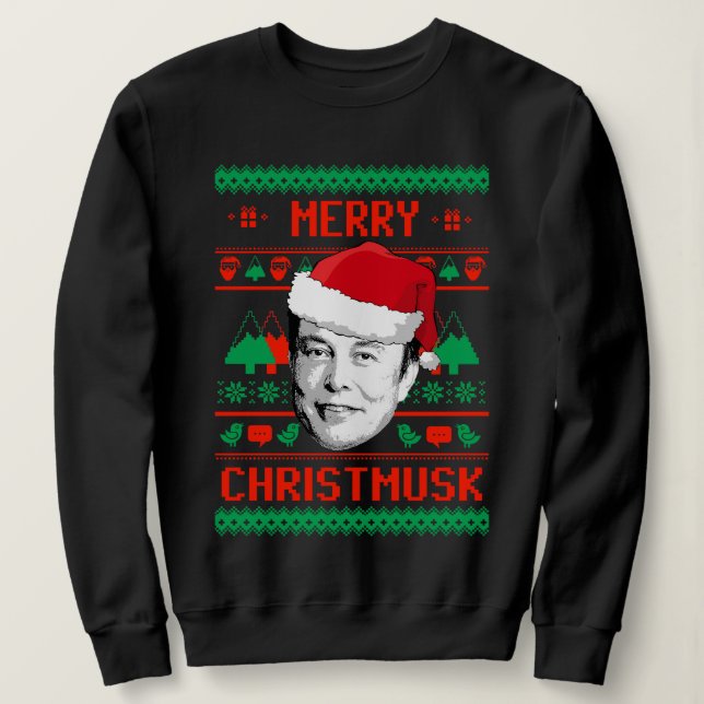 Moletom Feliz Christmusk UGLY CHRISTMAS SWEATER (Frente do Design)