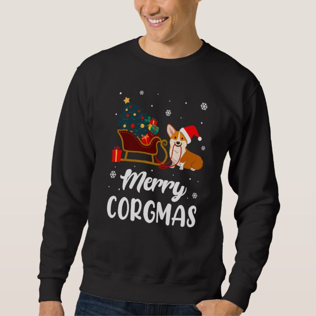 Moletom Feliz Corgmas Corgi Dog Natal (Frente)