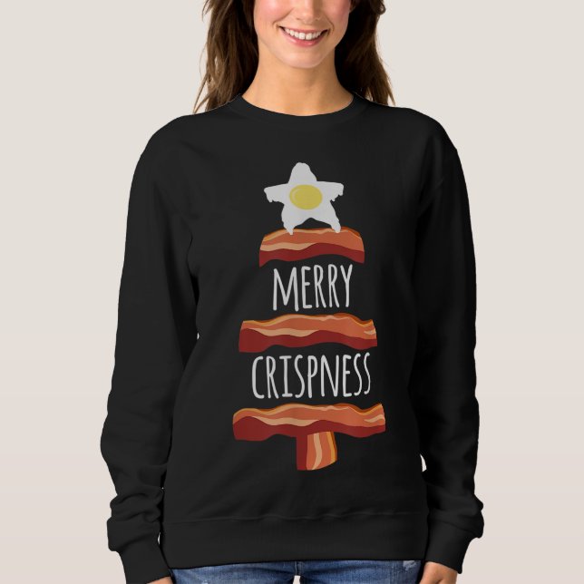 Moletom Feliz Crise Xmas Bacon Árvore de Natal (Frente)