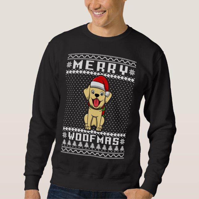 Moletom Feliz de Cachorro ouro Natal (Frente)