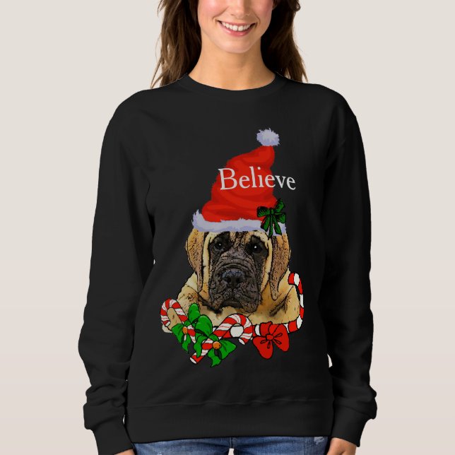 Moletom Feliz de Natal Inglês Mastiff (Frente)