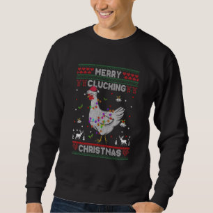 Moletom Feliz Dependendo Papais noeis de frango de Natal T