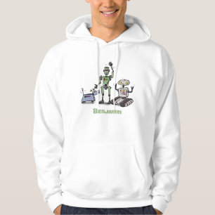 Moletom Feliz desenho animado de robôs fofos