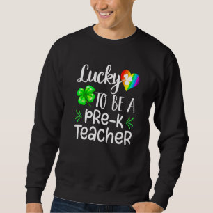 Moletom Feliz Dia da Santa Patty Irlandesa Seja Pré K Prof