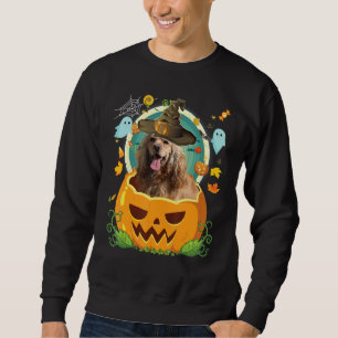 Moletom Feliz Dia das Bruxas Abóbora Spaniel Cocker Cachor