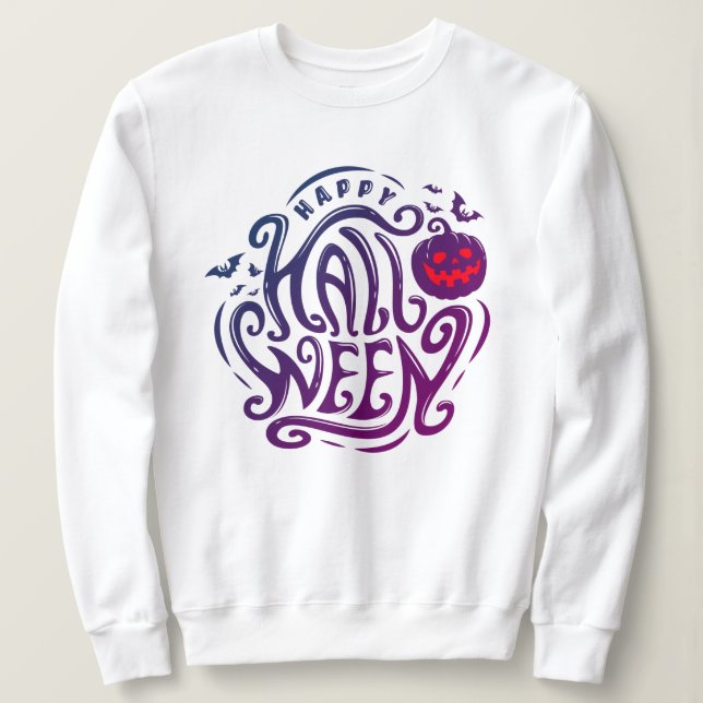 Moletom Feliz Dia das Bruxas Assustador (Frente do Design)