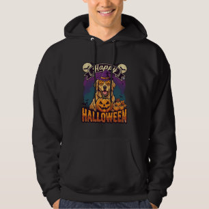 Moletom Feliz Dia das Bruxas Golden Retriever Chapéu de Br