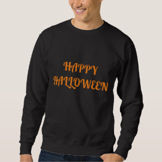 Moletom Feliz Dia das Bruxas Masculino Laranja Preto