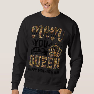 Moletom Feliz Dia de as mães Mãe Você É A Rainha Leopardo 