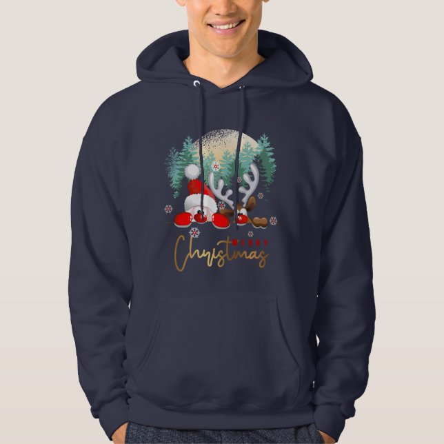 Moletom Feliz Dia de Natal | Hoodie de uso masculino (Frente)