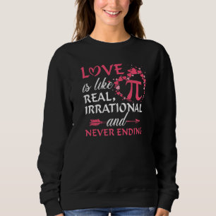 Moletom Feliz dia de os namorados Engraçado Amor É Como Pi