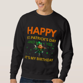 Moletom Feliz Dia de São Patrício E Meu Aniversário Leprec